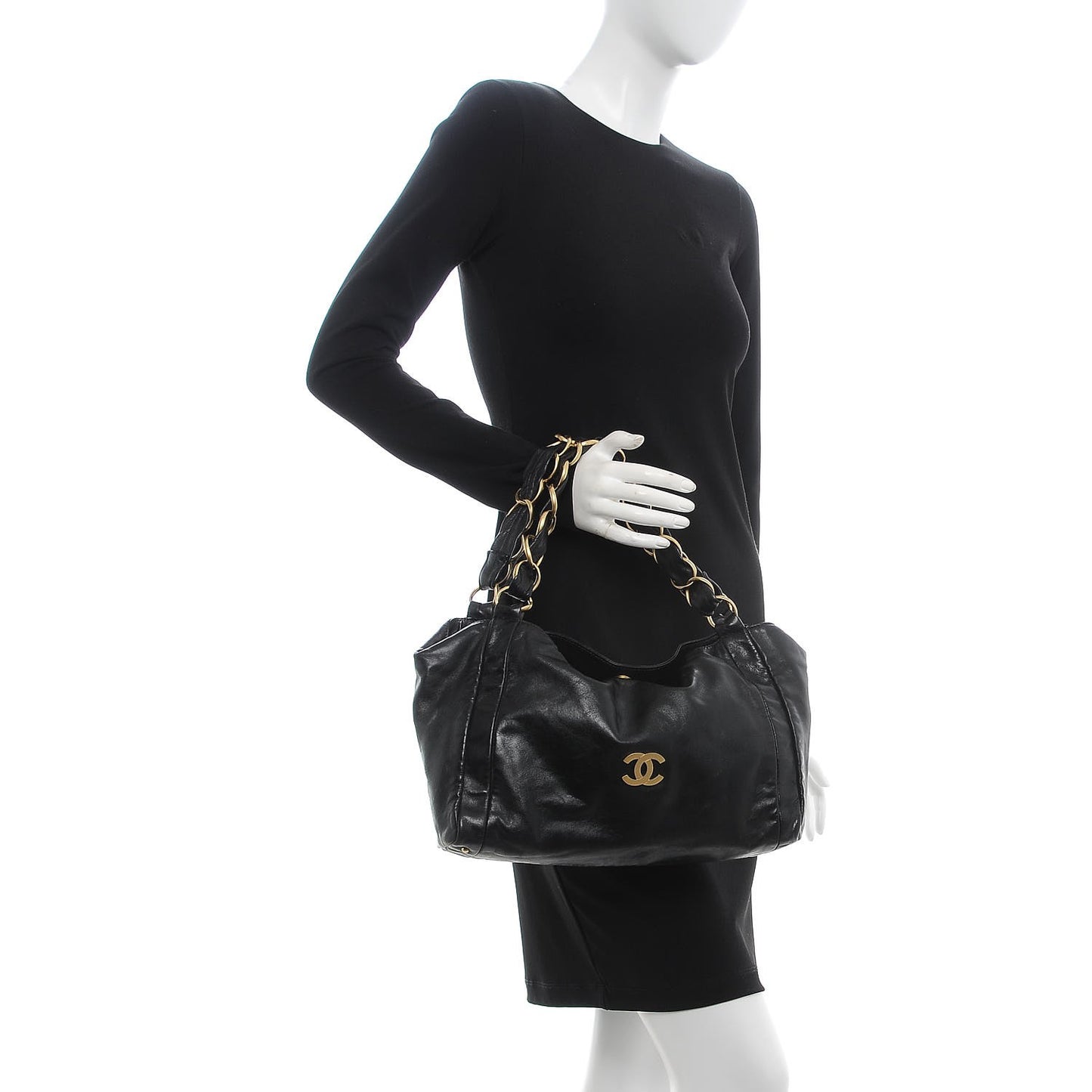 Lambskin Small Olsen Shoulder Bag Black