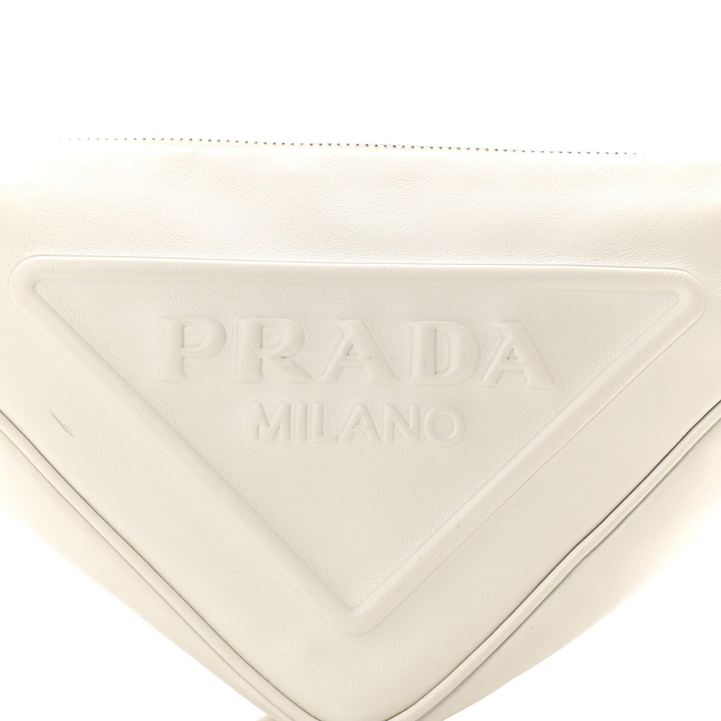 Grace Lux Triangle Shoulder Bag White
