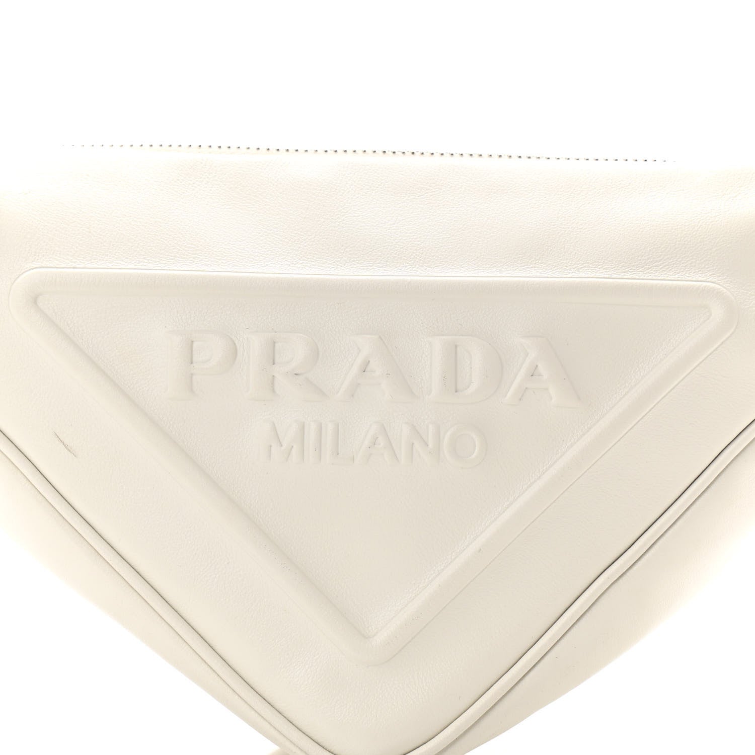 Prada Grace Lux Triangle Shoulder Bag White 8 of 11
