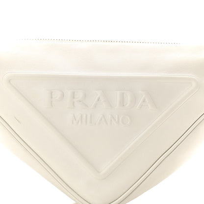 Prada Grace Lux Triangle Shoulder Bag White 8 of 11