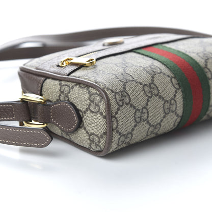 Gucci GG Supreme Monogram Web Mini Ophidia Shoulder Bag Brown 6 of 10