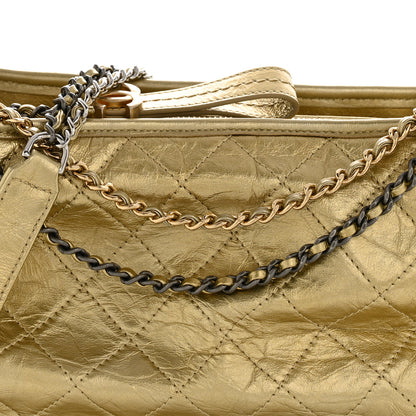 Chanel Metallic Aged Calfskin Quilted Medium Gabrielle Gold 8 of 12