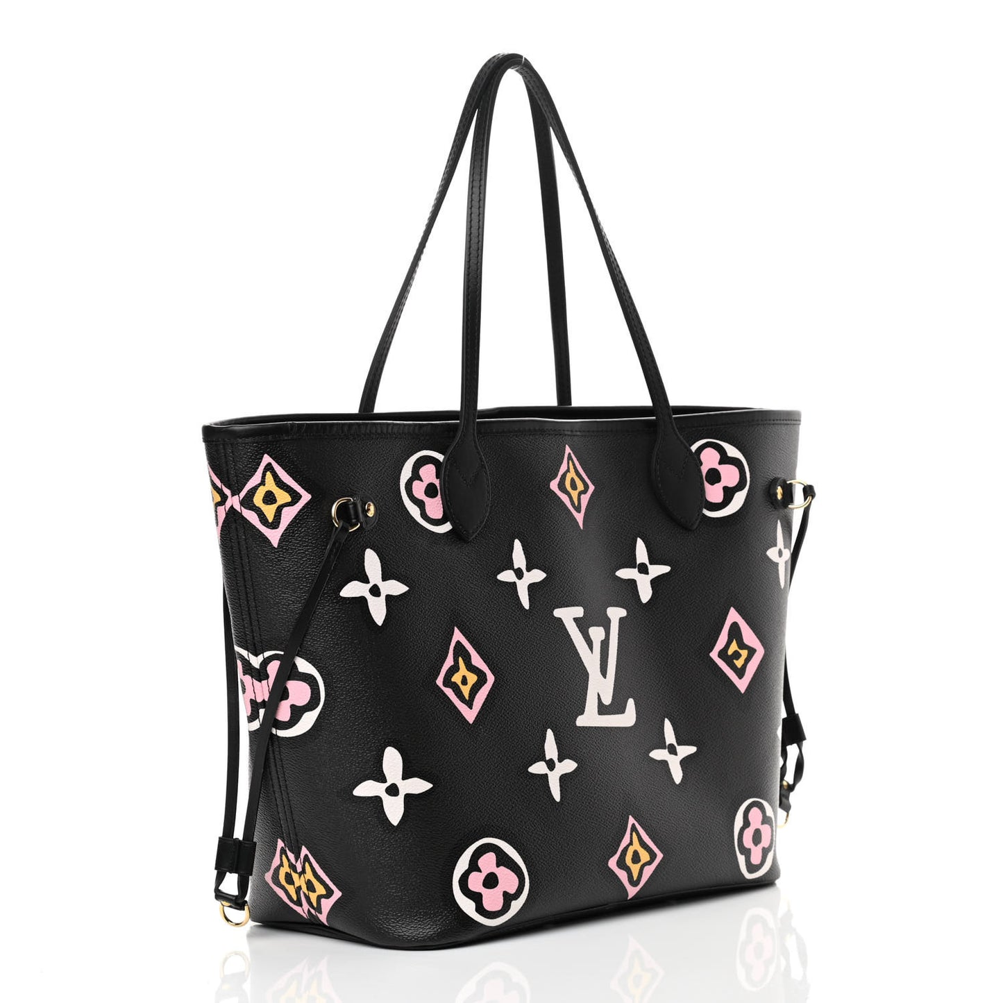 Monogram Giant Wild At Heart Neverfull MM Black