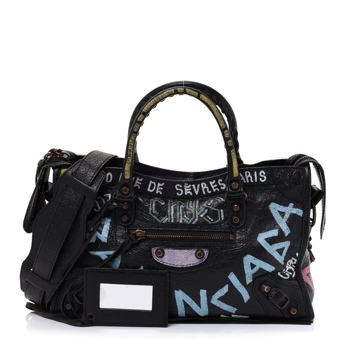 Agneau Graffiti All Over Classic Hardware S City Black Multicolor