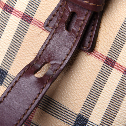 Burberry Haymarket Check Studded Barrel Bag Chocolate 10 of 10