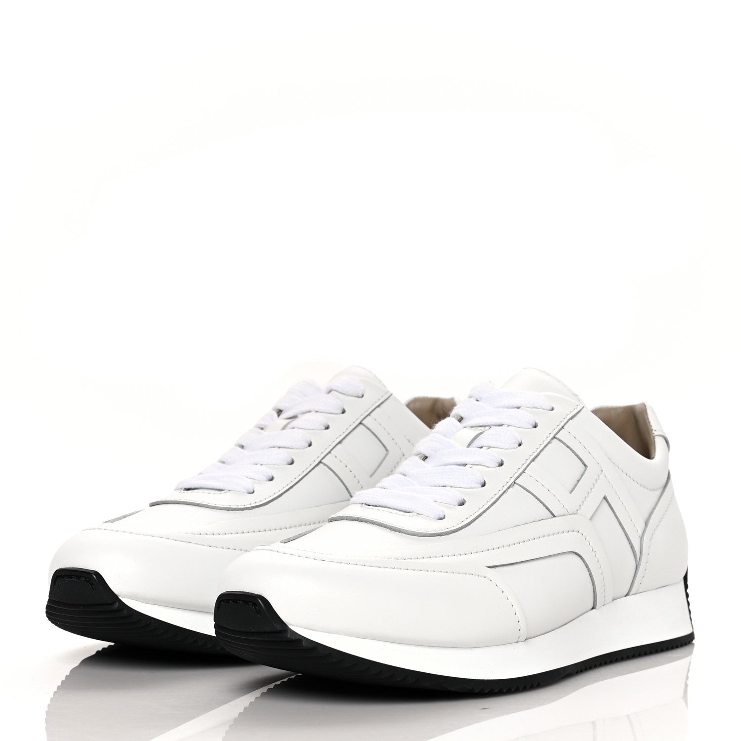 Hermes Calfskin Womens Chris Sneakers 38 White 3 of 9