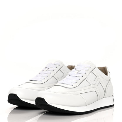 Hermes Calfskin Womens Chris Sneakers 38 White 3 of 9