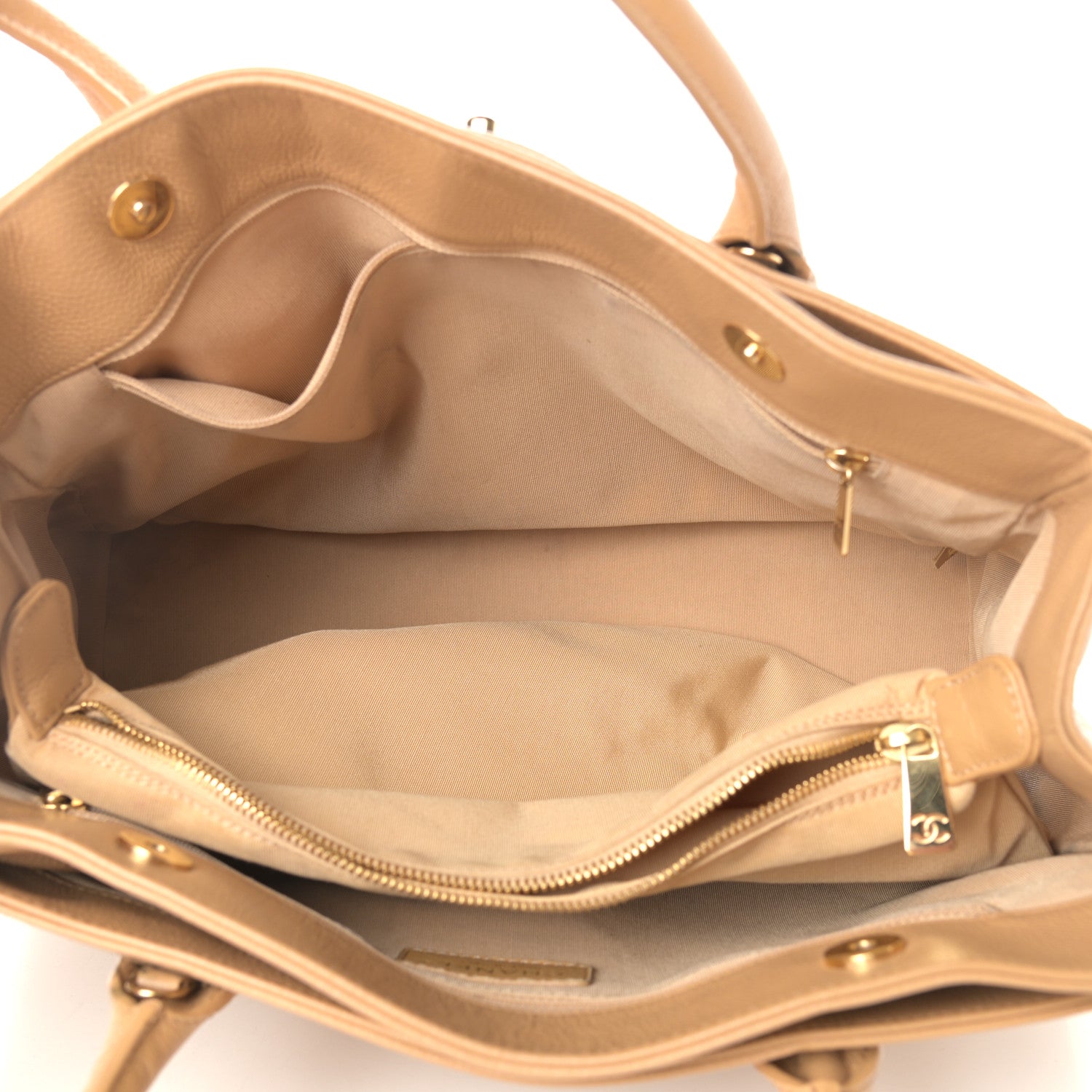 Chanel Calfskin Cerf Executive Shopper Tote Beige 5 of 15