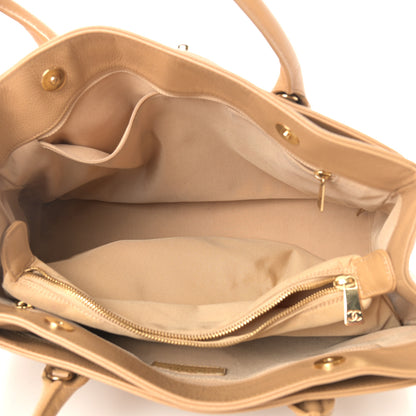 Chanel Calfskin Cerf Executive Shopper Tote Beige 5 of 15