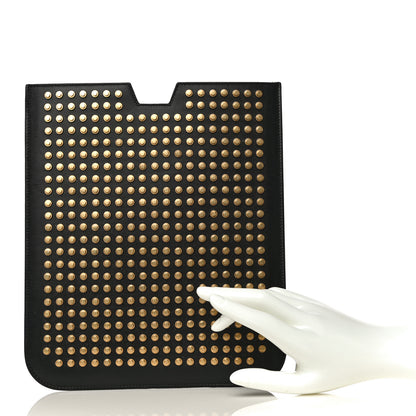 Saint Laurent Calfskin Studded iPad Case Black 2 of 12