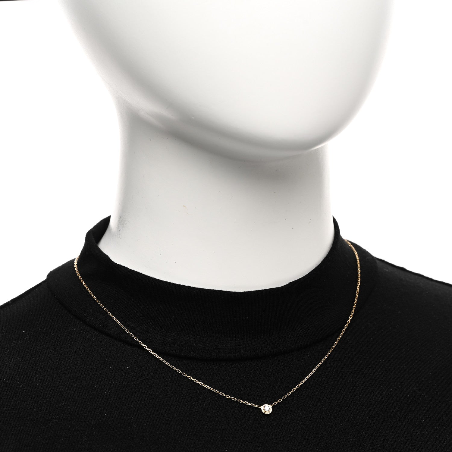 Cartier 18K Yellow Gold Diamond SM D'Amour Pendant Necklace 2 of 4