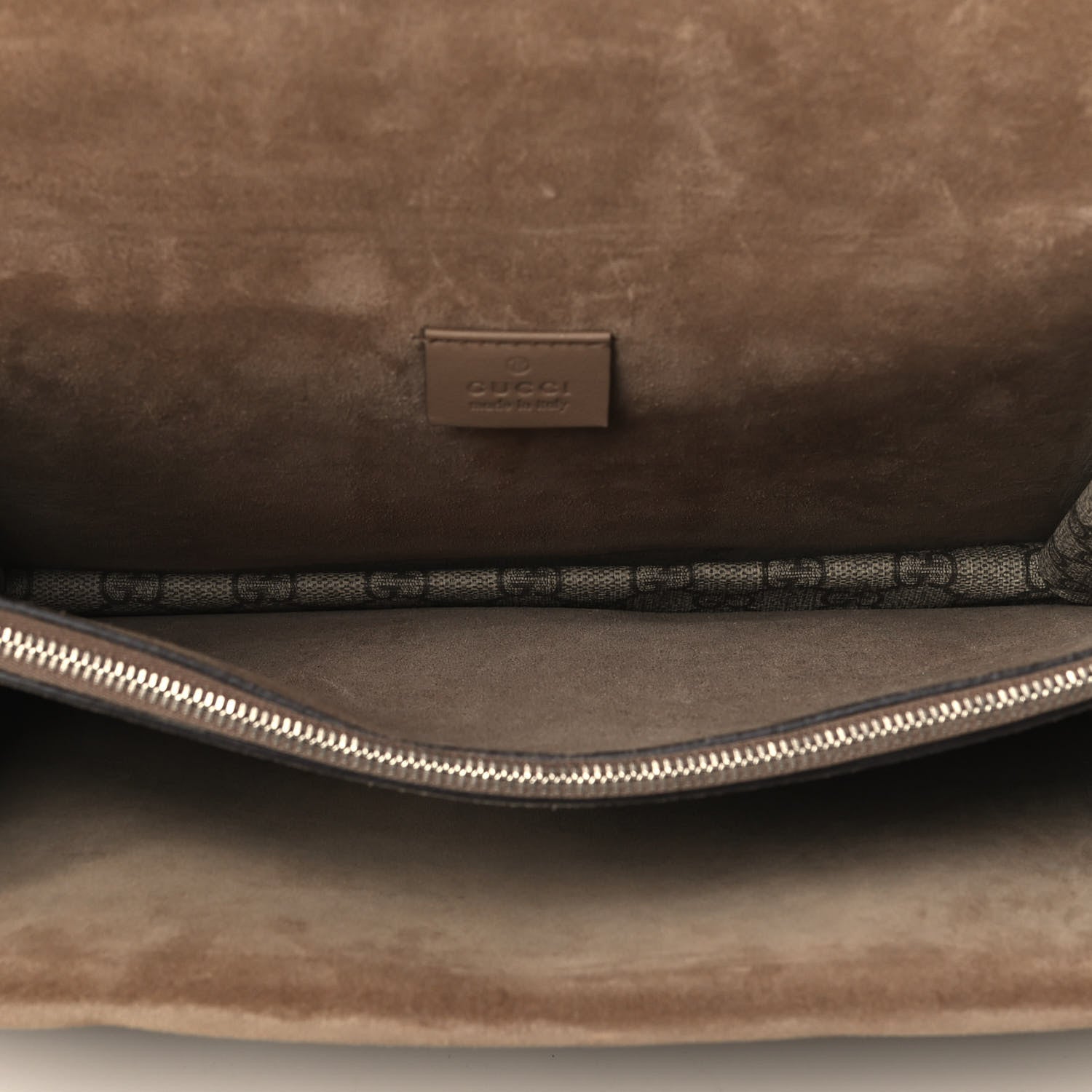 Gucci GG Supreme Monogram Embroidered Medium Dionysus Shoulder Bag Taupe 4 of 4