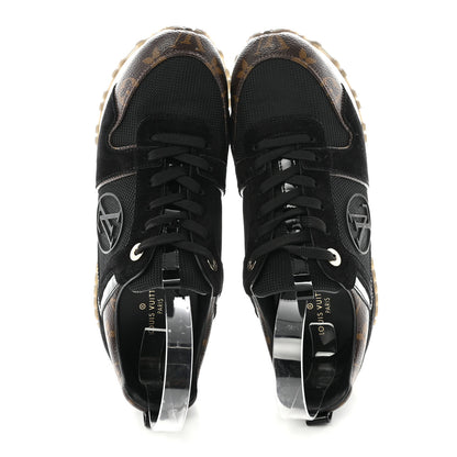 Louis Vuitton Suede Monogram Run Away Sneakers 37.5 Black 2 of 9
