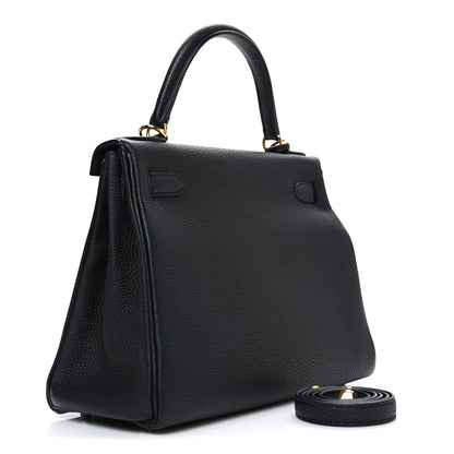 Hermes Togo Kelly Retourne 28 Black 3 of 10