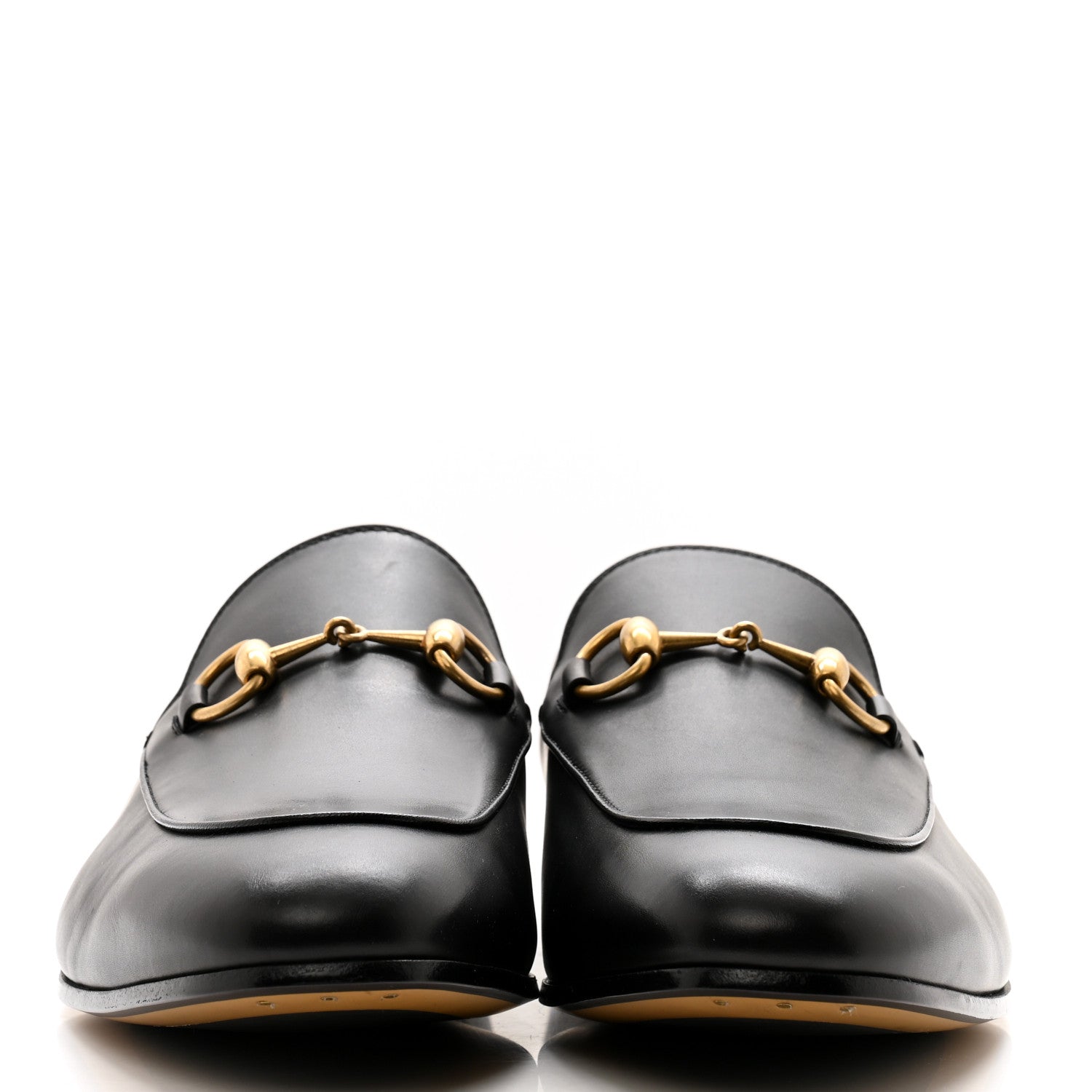 Gucci Calfskin Horsebit Mens Jordaan Loafers 8.5 Black 2 of 11