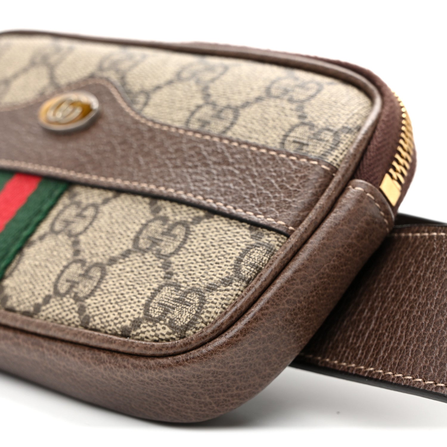 Gucci GG Supreme Monogram Ophidia Belted iPhone Case 95 38 Dark Brown 10 of 10