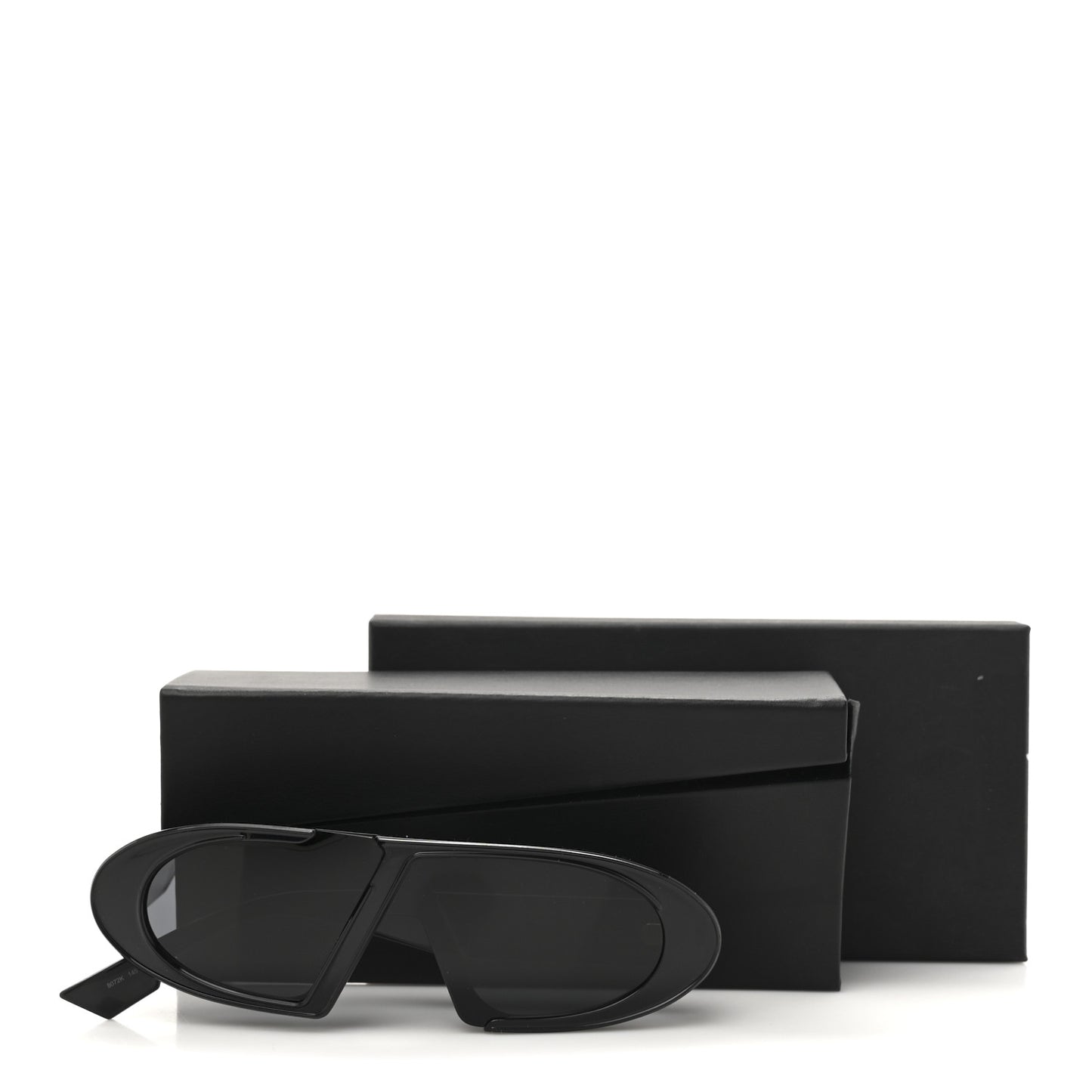 Acetate Oblique Oval Sunglasses Black