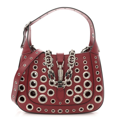 Gucci Calfskin Ha Ha Ha Jackie 1961 Eyelet Hobo Bordeaux 1 of 10