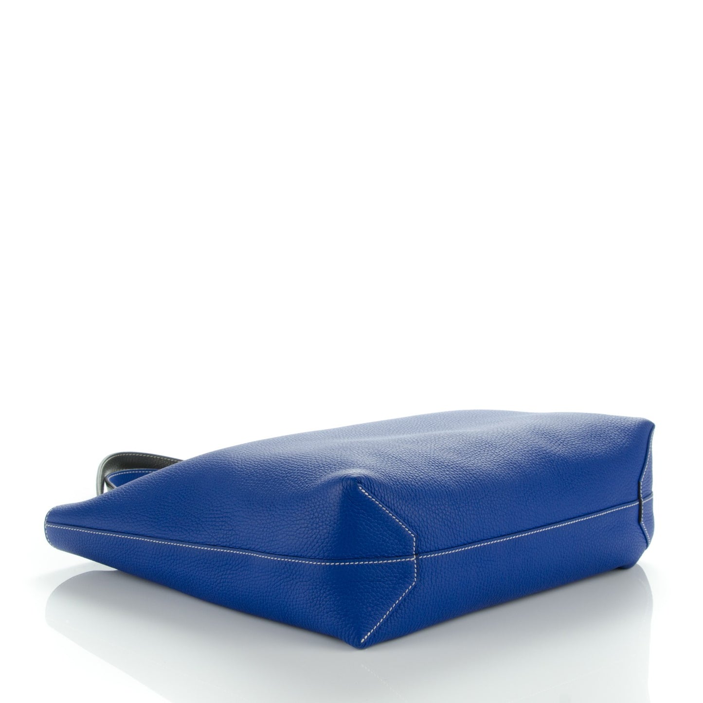 Taurillon Clemence Double Sens 45 Reversible Tote Bleu Electrique Graphite