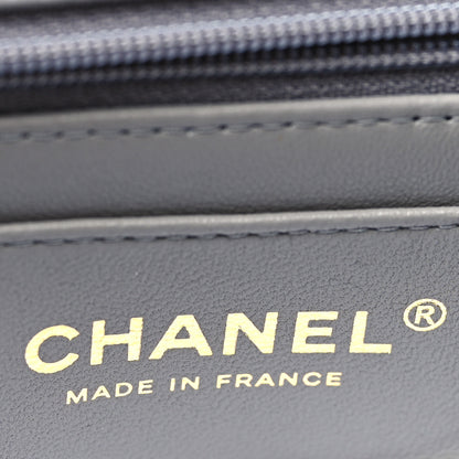 Chanel Lambskin Metal Quilted Mini Top Handle Rectangular Flap Grey 6 of 11