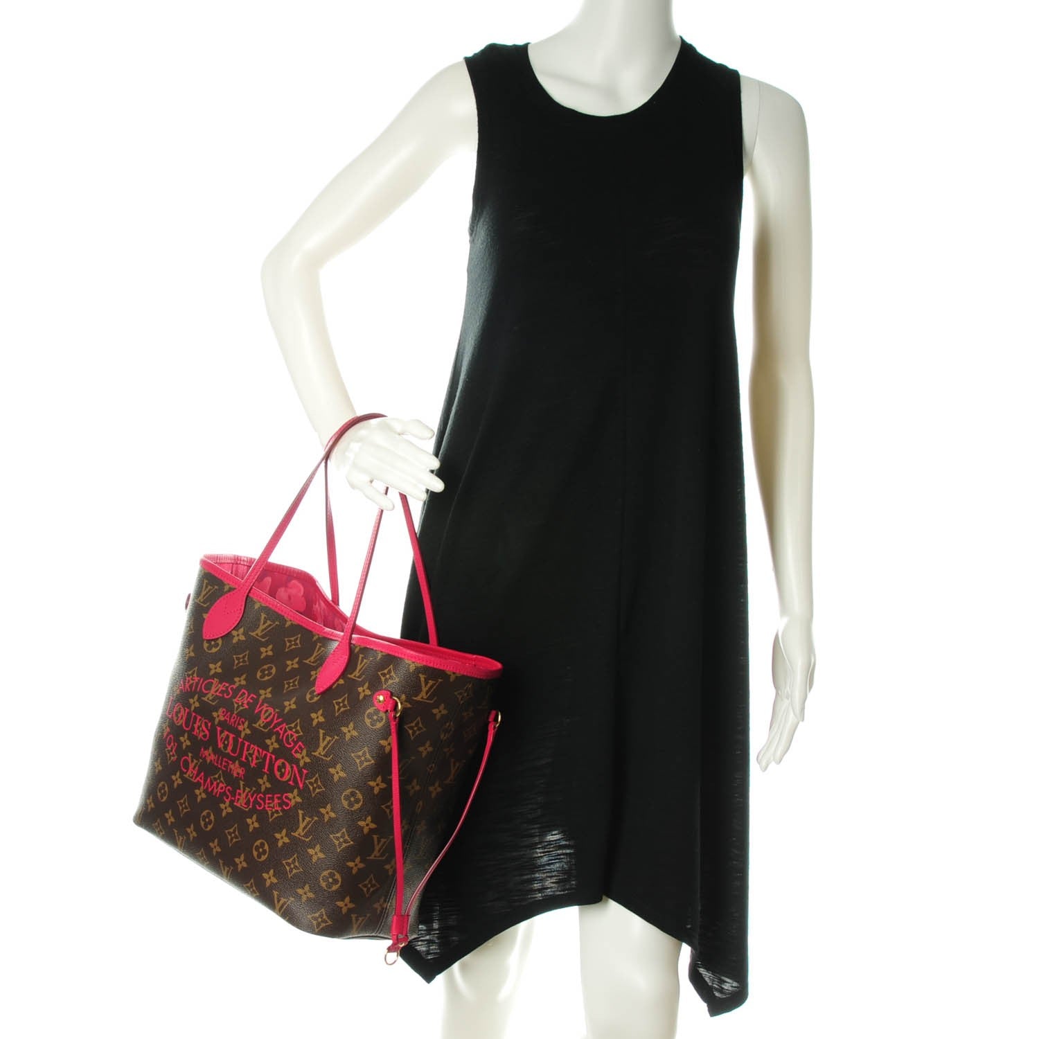 Louis Vuitton Monogram Articles de Voyage Ikat Neverfull MM Rose Indien 2 of 7