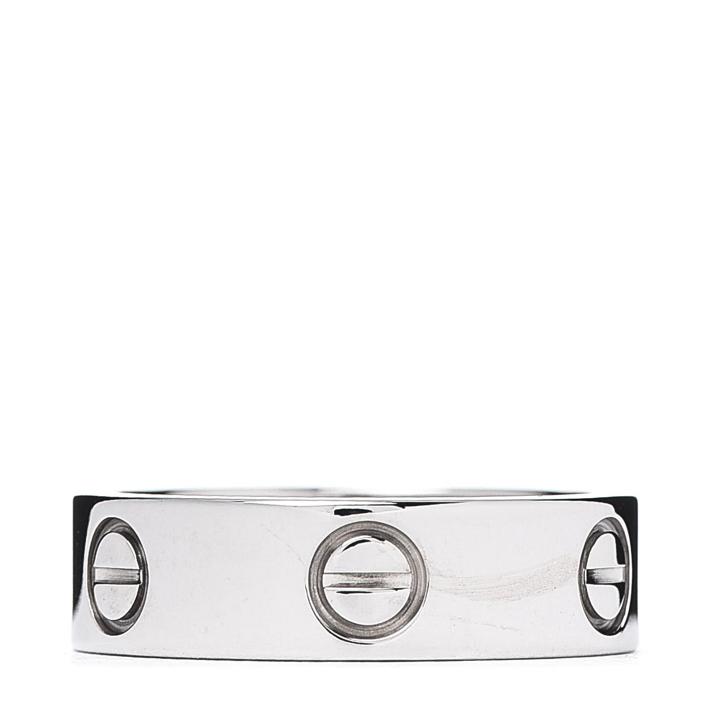 18K White Gold 5.5mm LOVE Ring 52 6