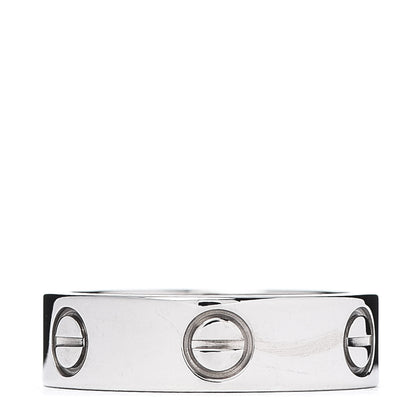 Cartier 18K White Gold 5.5mm LOVE Ring 52 6 3 of 4