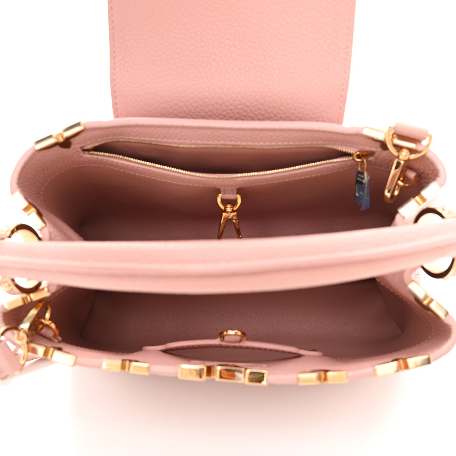 Louis Vuitton Taurillon Embellished Flower Crown Capucines MM Magnolia 5 of 8