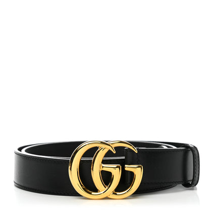 Gucci Plutone Calfskin Double G 30mm Belt 95 38 Black 1 of 6