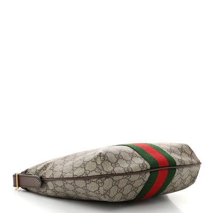 Gucci GG Supreme Monogram Web Small Ophidia Half Moon Hobo Brown 4 of 11