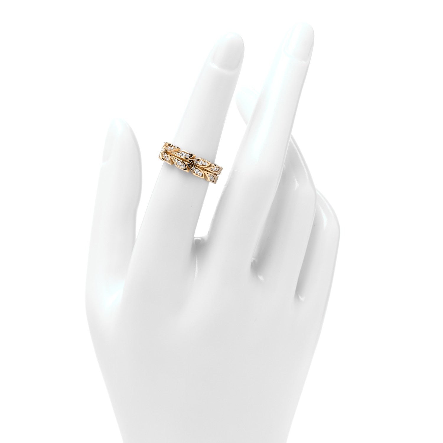 Tiffany 18K Yellow Gold Diamond Victoria Vine Band Ring 51 5.75 2 of 5