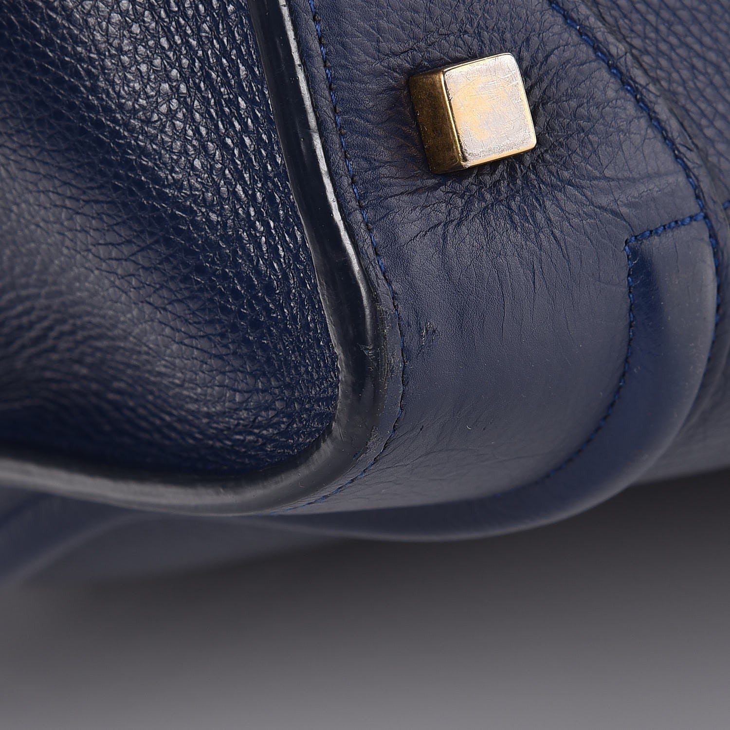 Celine Drummed Calfskin Mini Luggage Ink 14 of 18