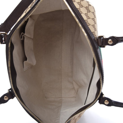 Gucci GG Canvas Vintage Web Large Tote Brown 5 of 11