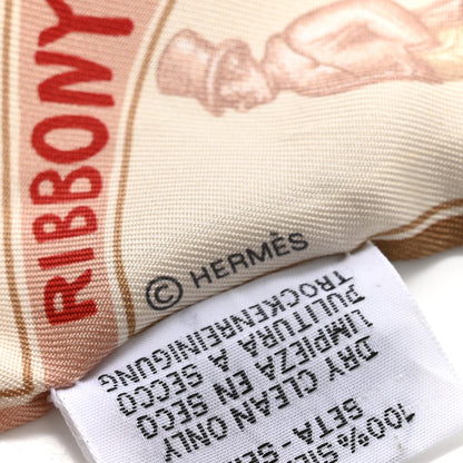 Hermes Silk Funny Ice Cream Twilly Beige Cream Vert 4 of 6