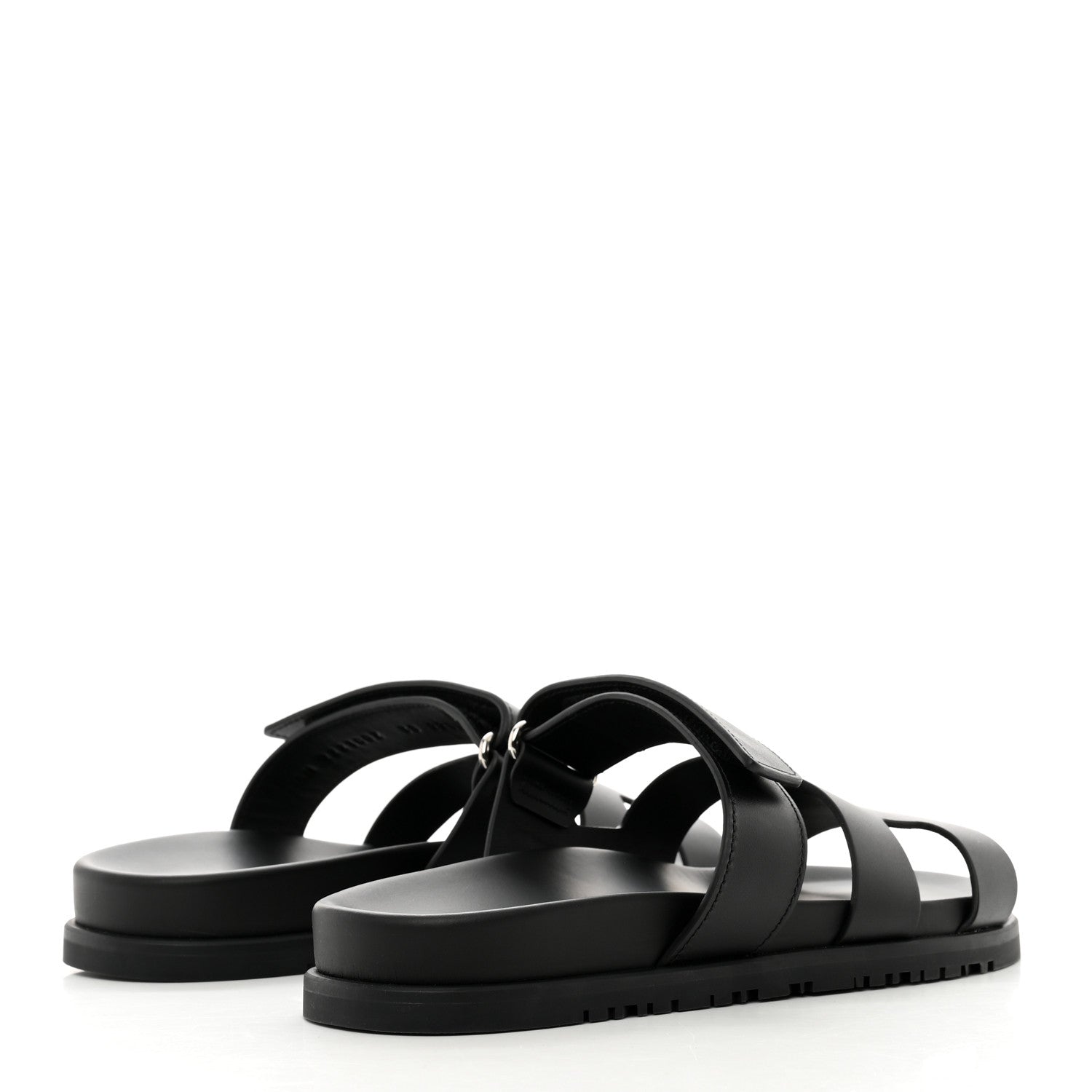 Hermes Calfskin Womens Chypre Sandals 38 Black 4 of 9