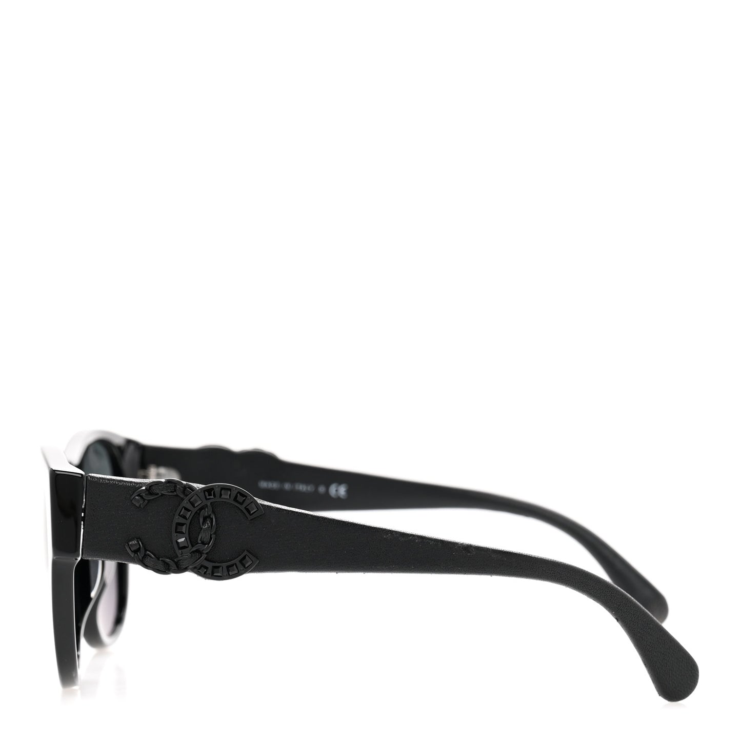Crystal Lambskin CC Sunglasses 5455-Q-A Black