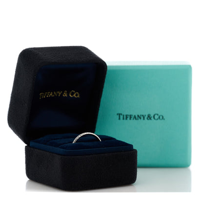 Tiffany 18K White Gold Diamond Metro Band Ring 50 5.5 7 of 7