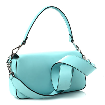Fendi X TIFFANY Nappa Silver Baguette Blue Tiffany Silver 3 of 14