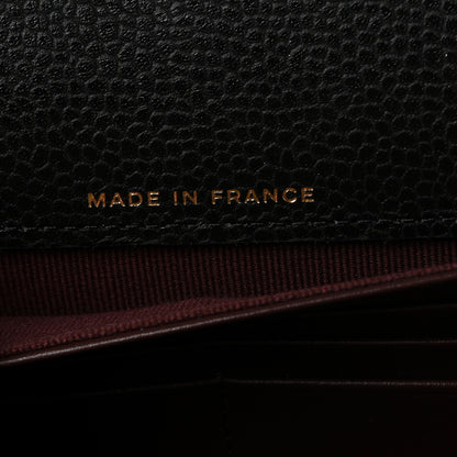 Chanel Caviar Quilted Large Gusset Flap Wallet Black 7 of 9