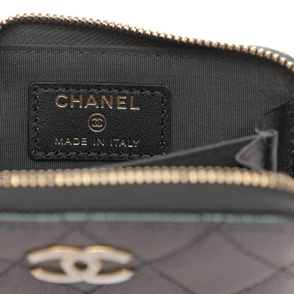 Chanel Iridescent Caviar Quilted Zip Coin Purse Black 5 of 8
