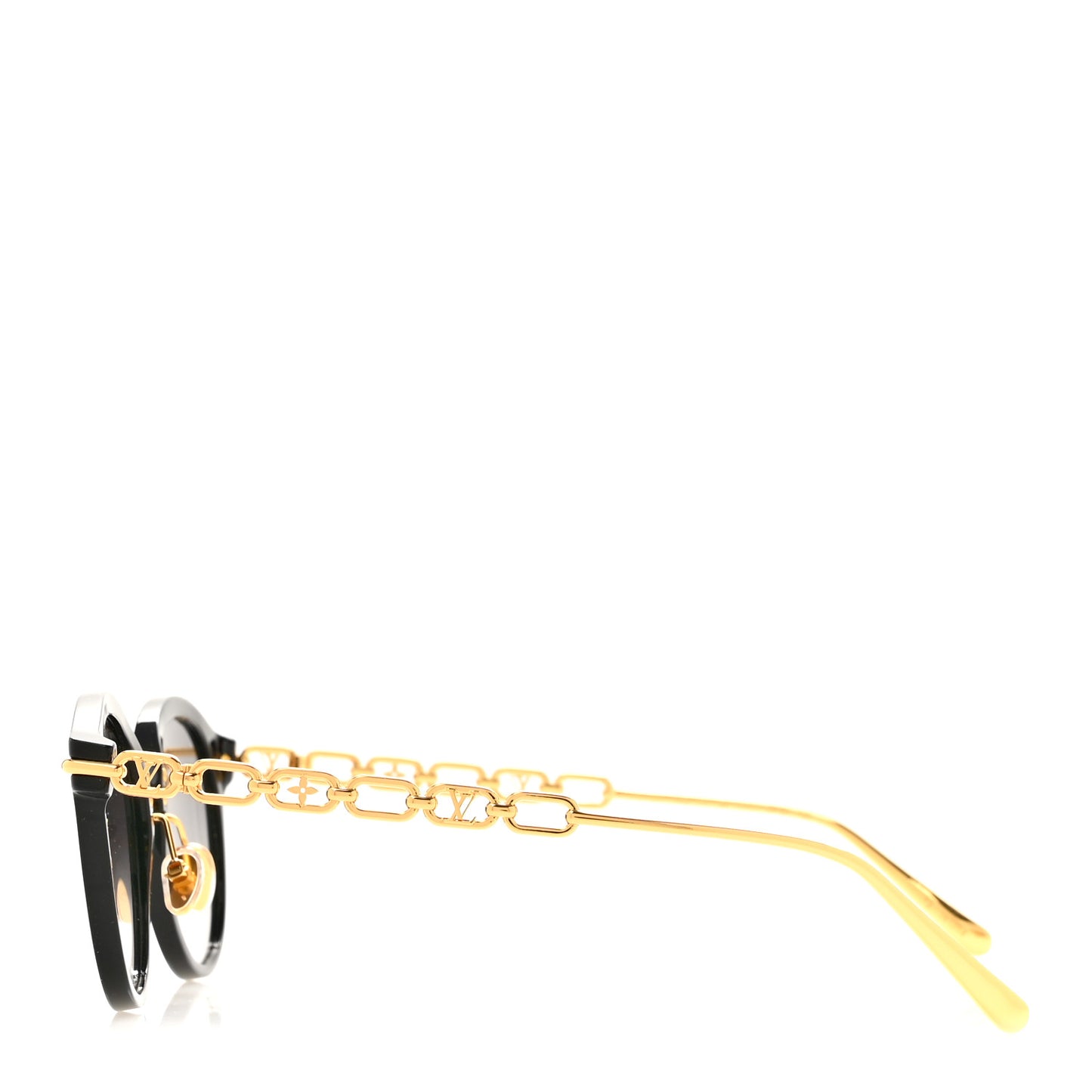 Acetate Metal My LV Chain Two Round Sunglasses Z2112U Black