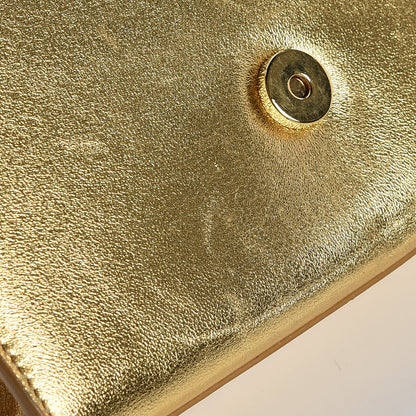 Saint Laurent Metallic Calfskin Small Classic Monogram Kate Tassel Satchel Gold 9 of 9