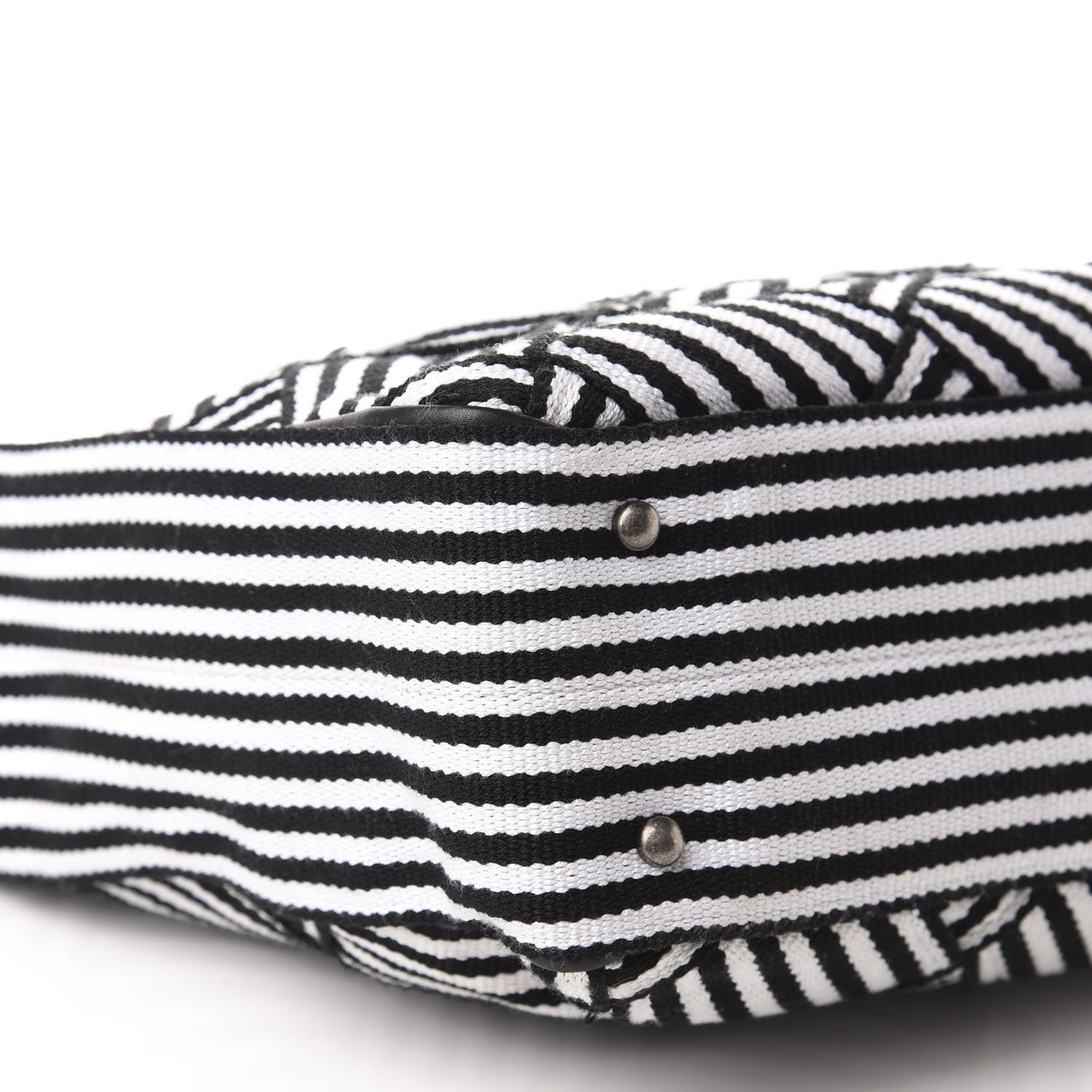 Chanel Woven Canvas Large Easy Shopping Tote Black White 3 of 10