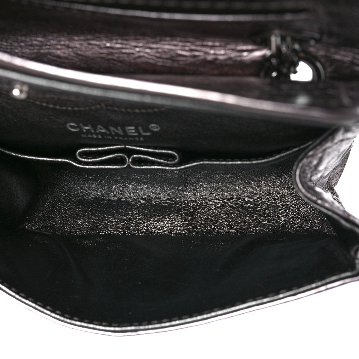Chanel Metallic Aged Calfskin Quilted 2.55 Reissue 224 Flap Silver 5 of 10