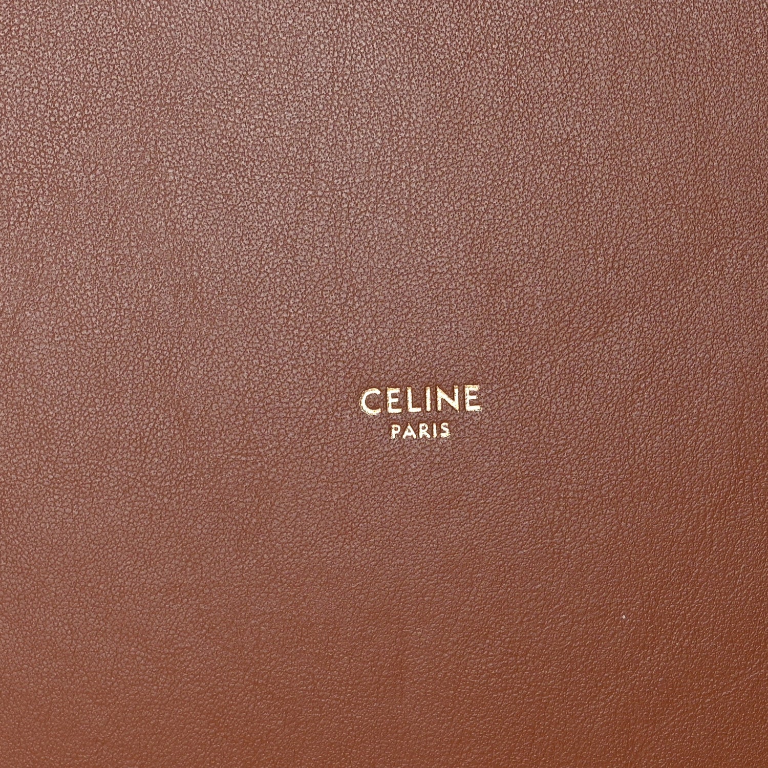 Celine Canvas Smooth Calfskin Logo Bucket 16 Bag Beige Brown Tan 7 of 9