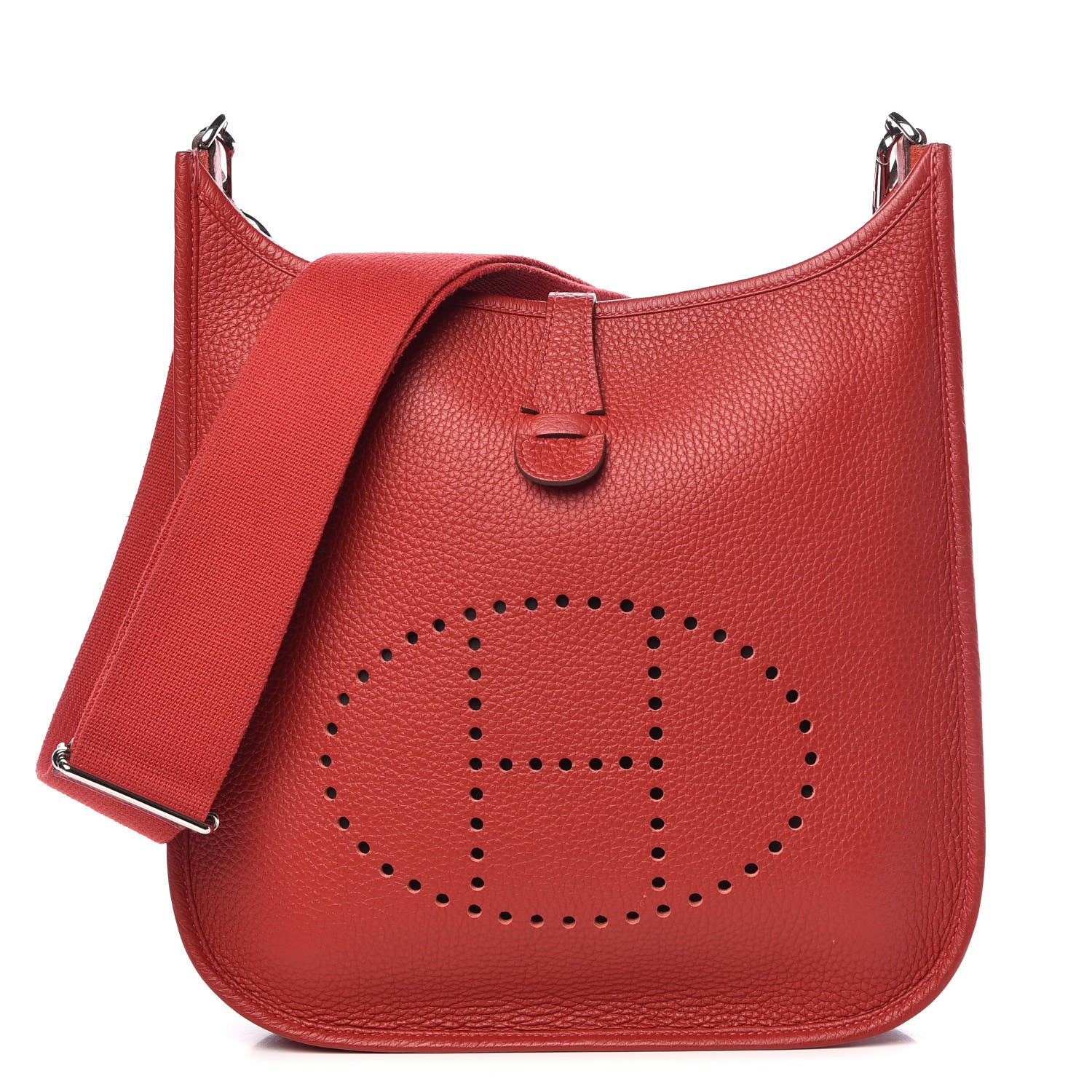 Hermes Taurillon Clemence Evelyne III PM Rouge Casaque 1 of 10