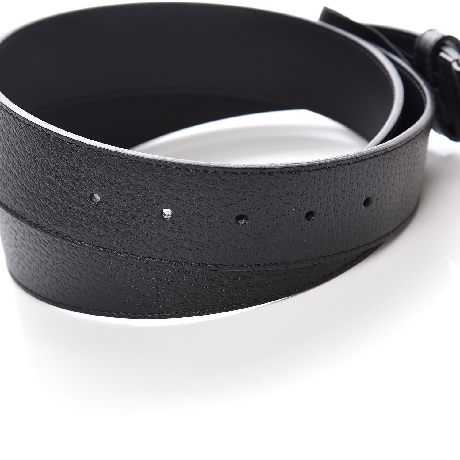 Gucci Textured Calfskin Double G 40mm Belt 95 38 Black 5 of 6