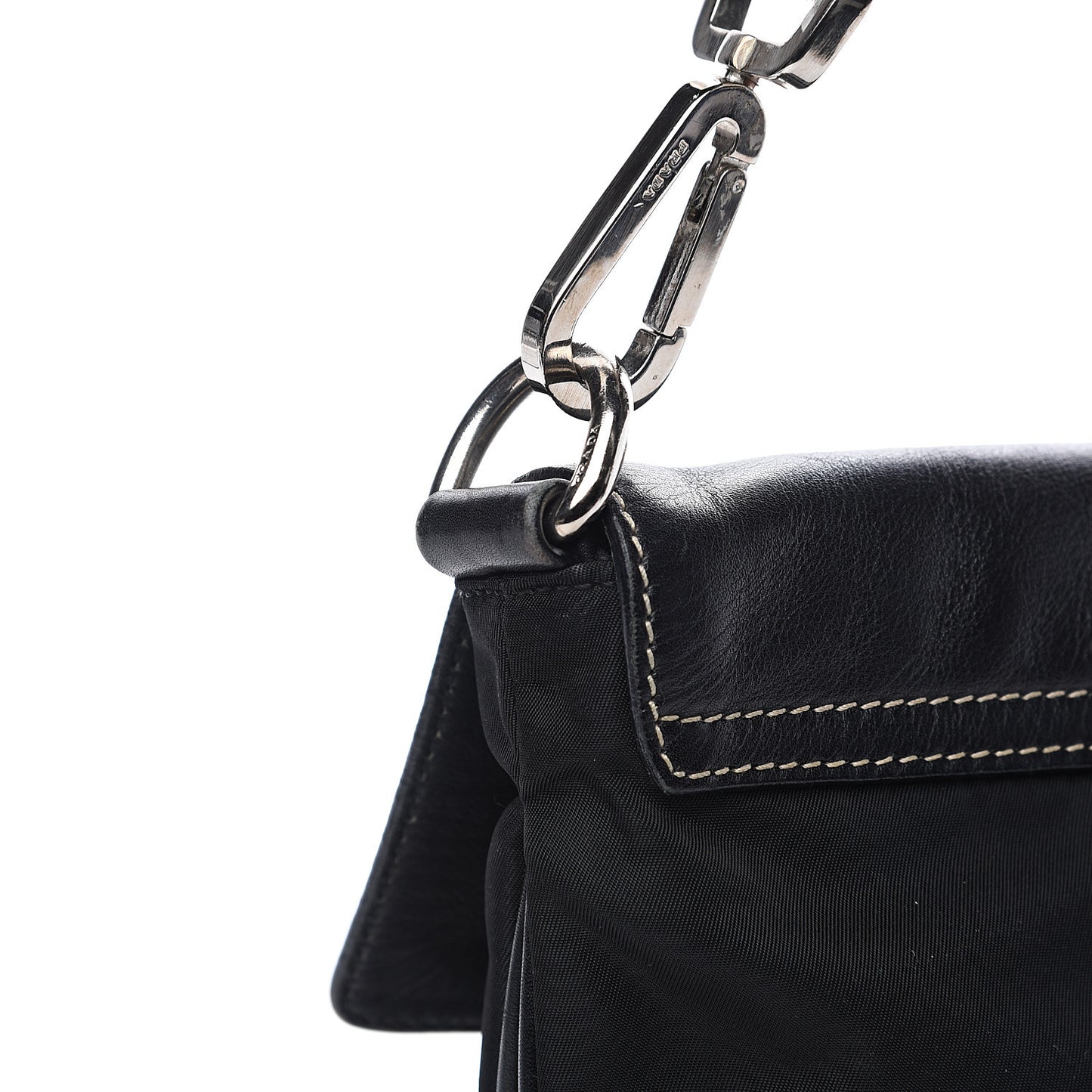 Tessuto Nylon Nappa Shoulder Bag Black