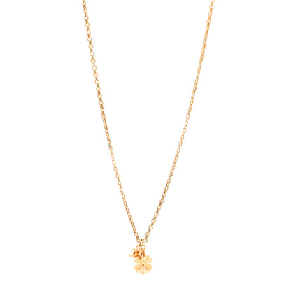 Chanel Metal CC Clover Necklace Gold 1 of 6