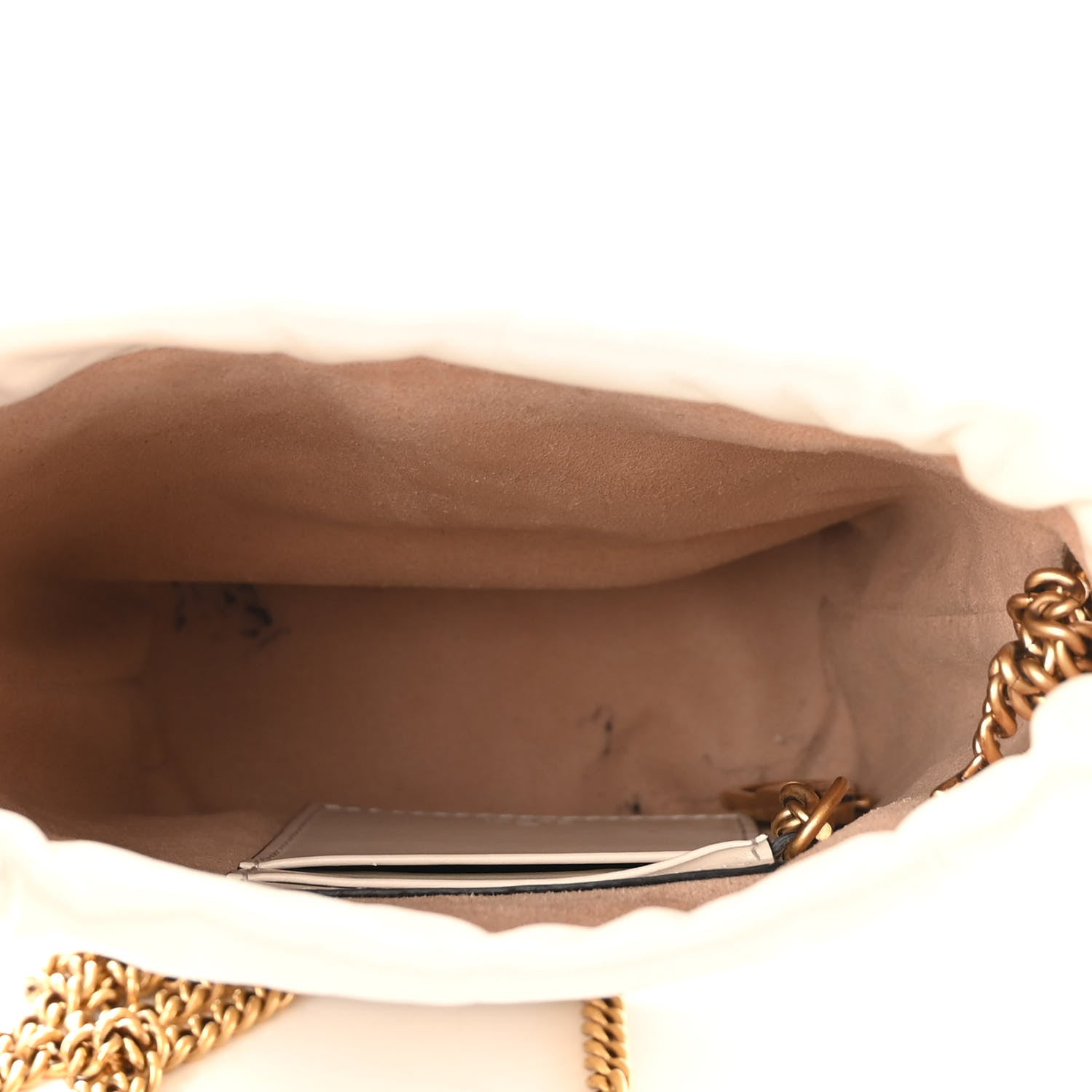 Gucci Calfskin Matelasse Mini GG Marmont 2.0 Bucket Bag White 5 of 10